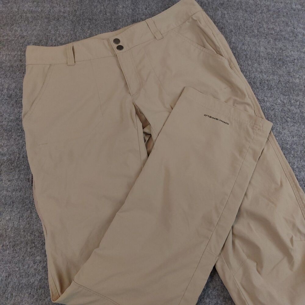 Columbia Trail Stretch Roll-Up Conversion Omni-Shield Pants Womens 10 (Fit33x33)